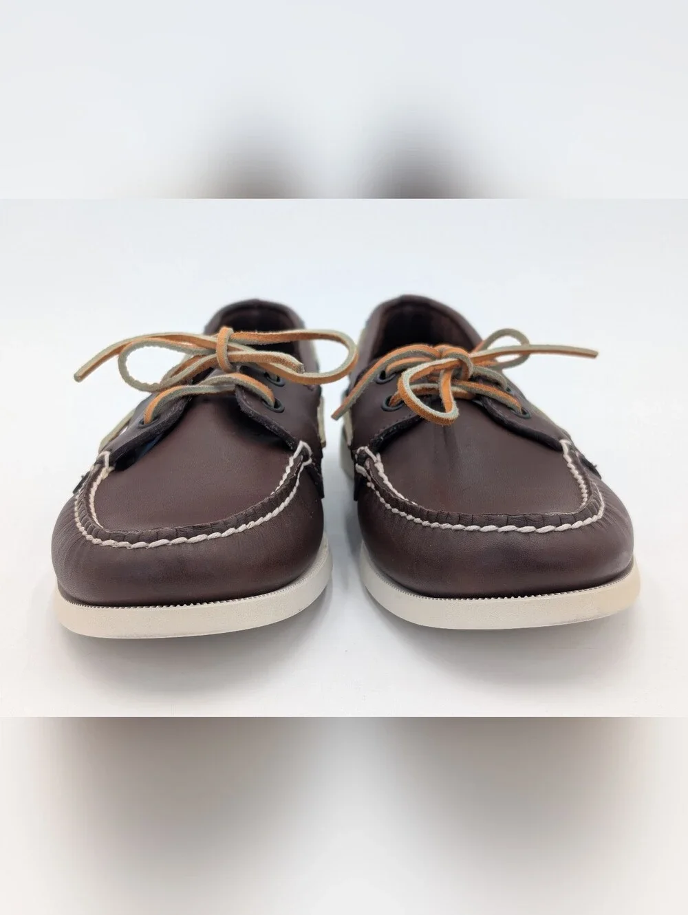 Sperry Top-Sider Sz 9 Authentic Original 2-Eye Brown Leather Moccasin Boat Shoe